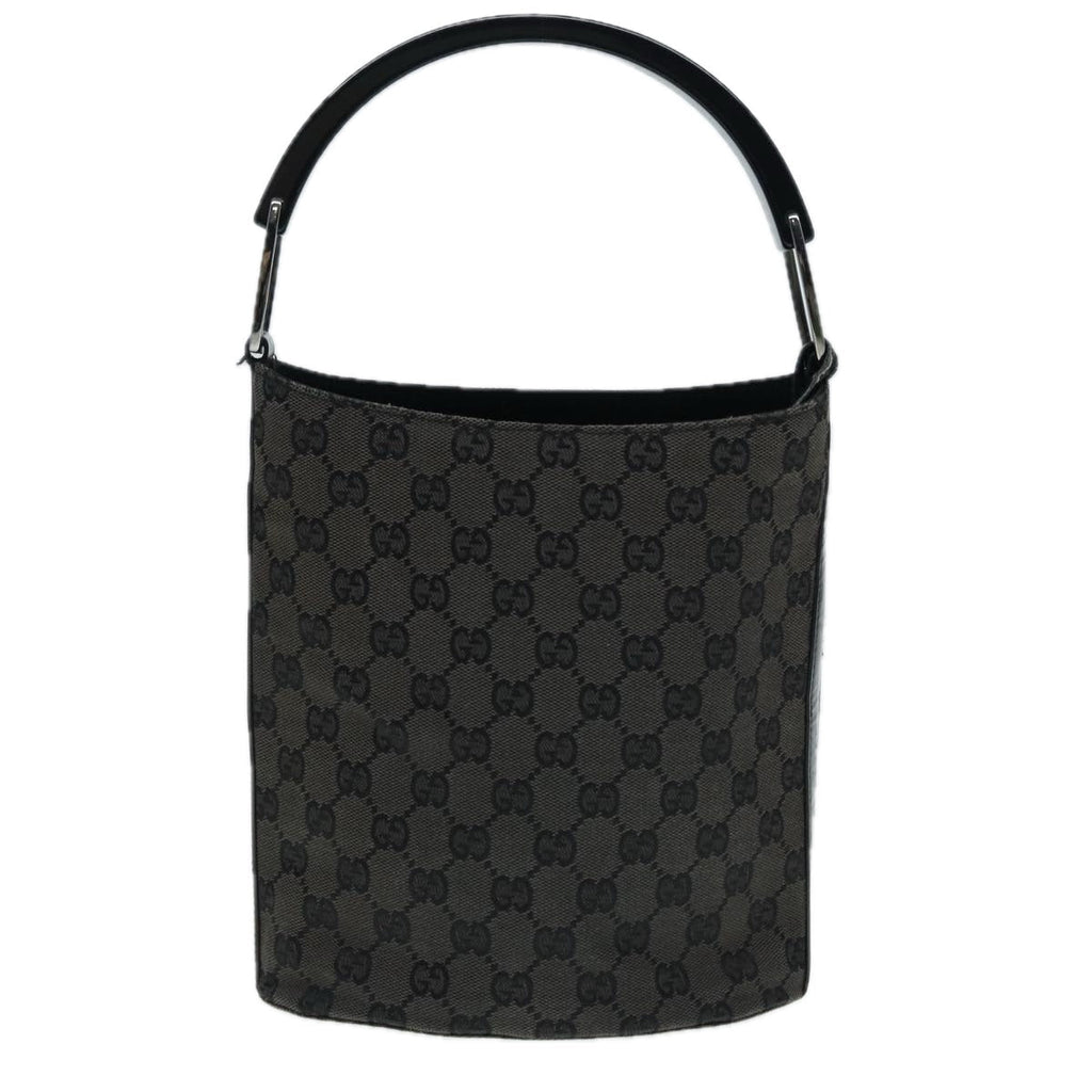 GUCCI GG Canvas Hand Bag Black Silver 001 3753 2684 yk14293
