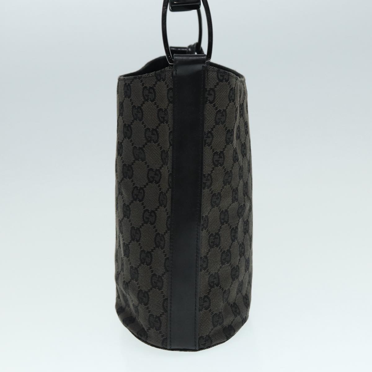 GUCCI GG Canvas Hand Bag Black Silver 001 3753 2684 yk14293