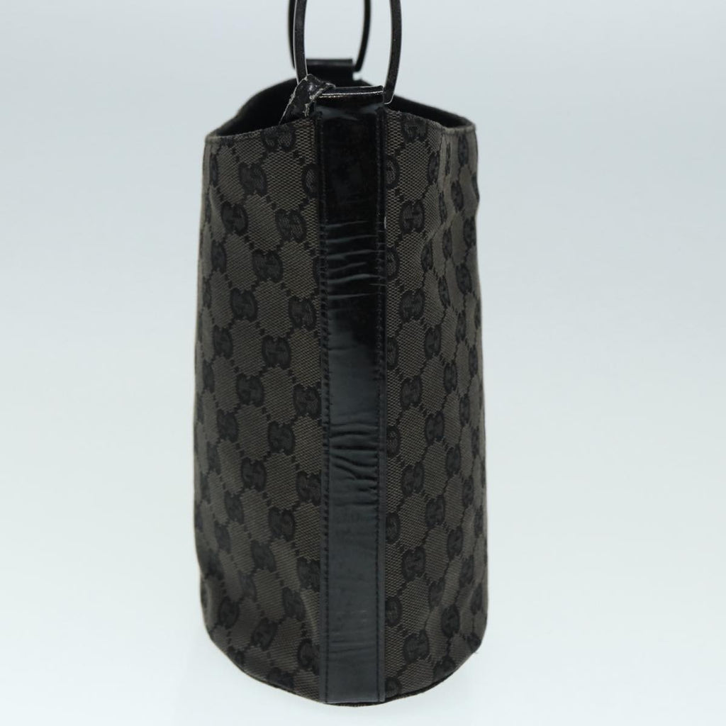 GUCCI GG Canvas Hand Bag Black Silver 001 3753 2684 yk14293