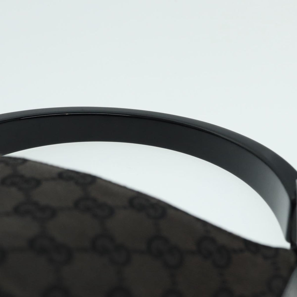 GUCCI GG Canvas Hand Bag Black Silver 001 3753 2684 yk14293