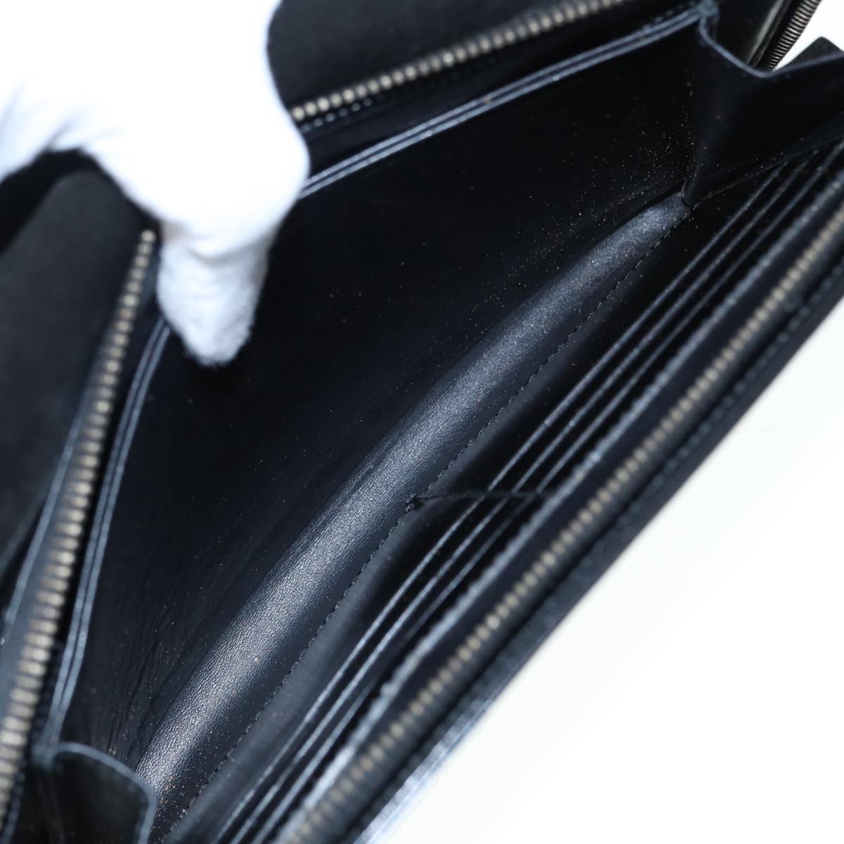 GUCCI Web Sherry Line Shoulder Bag Patent Leather Black Red 0013248 yk14343