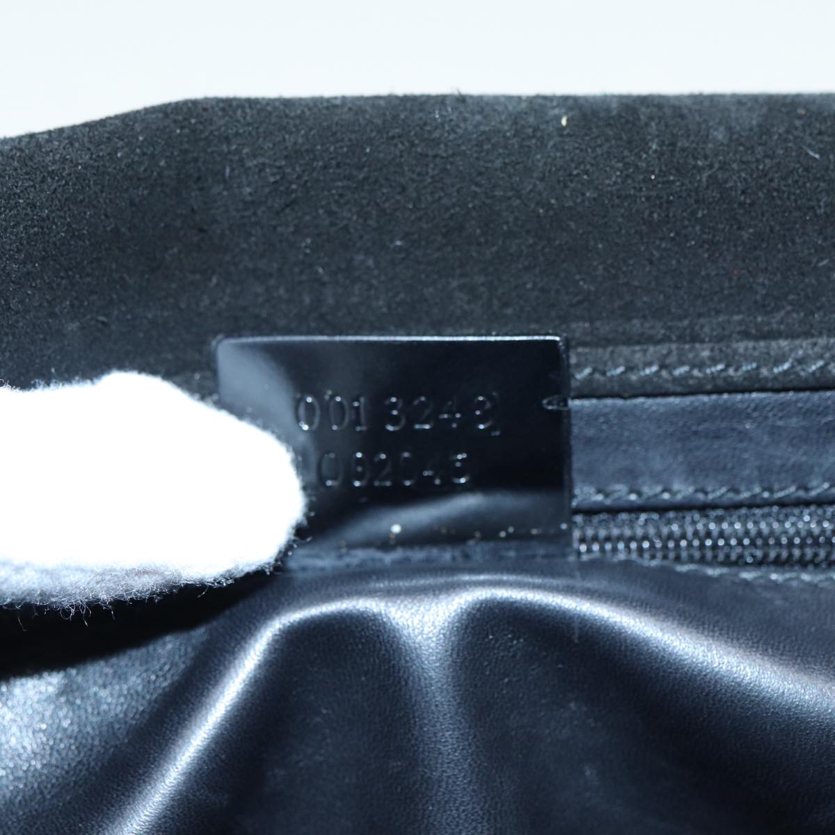 GUCCI Web Sherry Line Shoulder Bag Patent Leather Black Red 0013248 yk14343