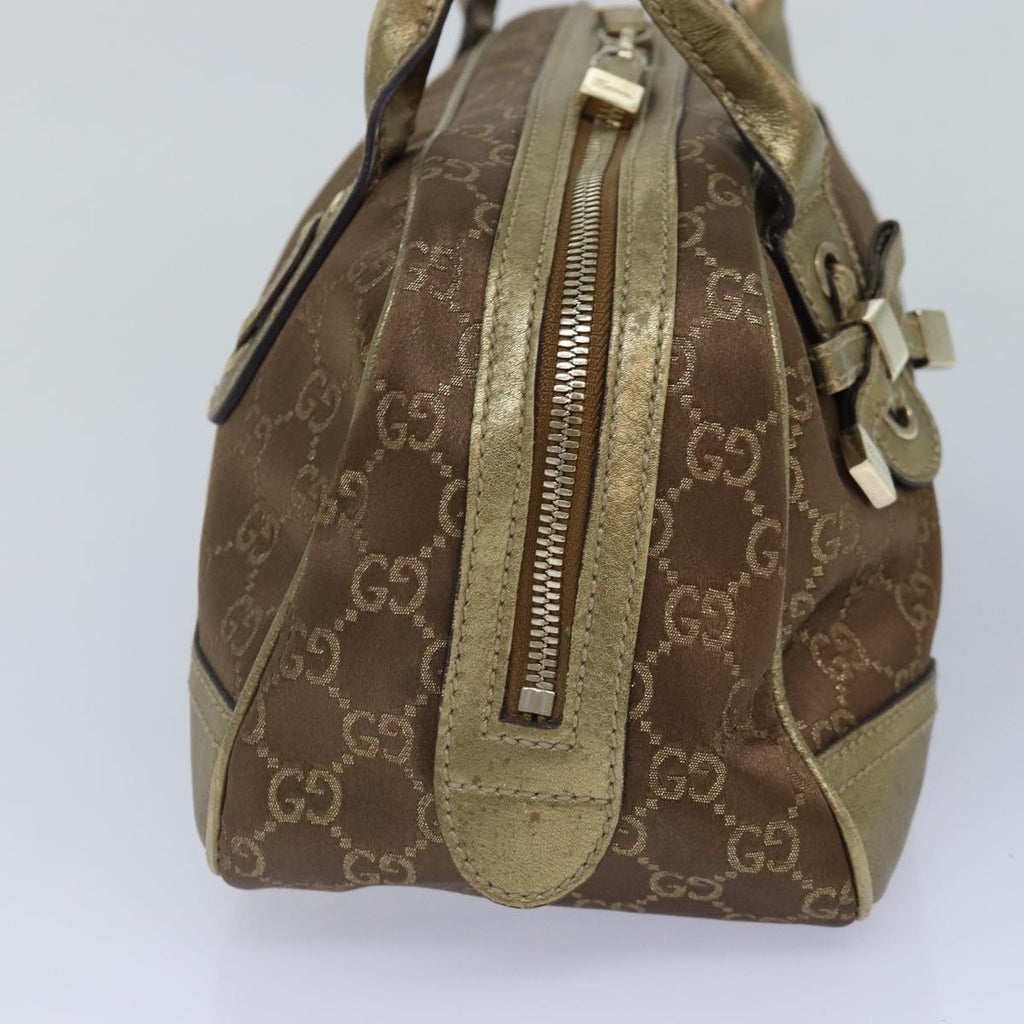 GUCCI GG Canvas Pretty Hand Bag Gold Tone Gold 161720 yk14353