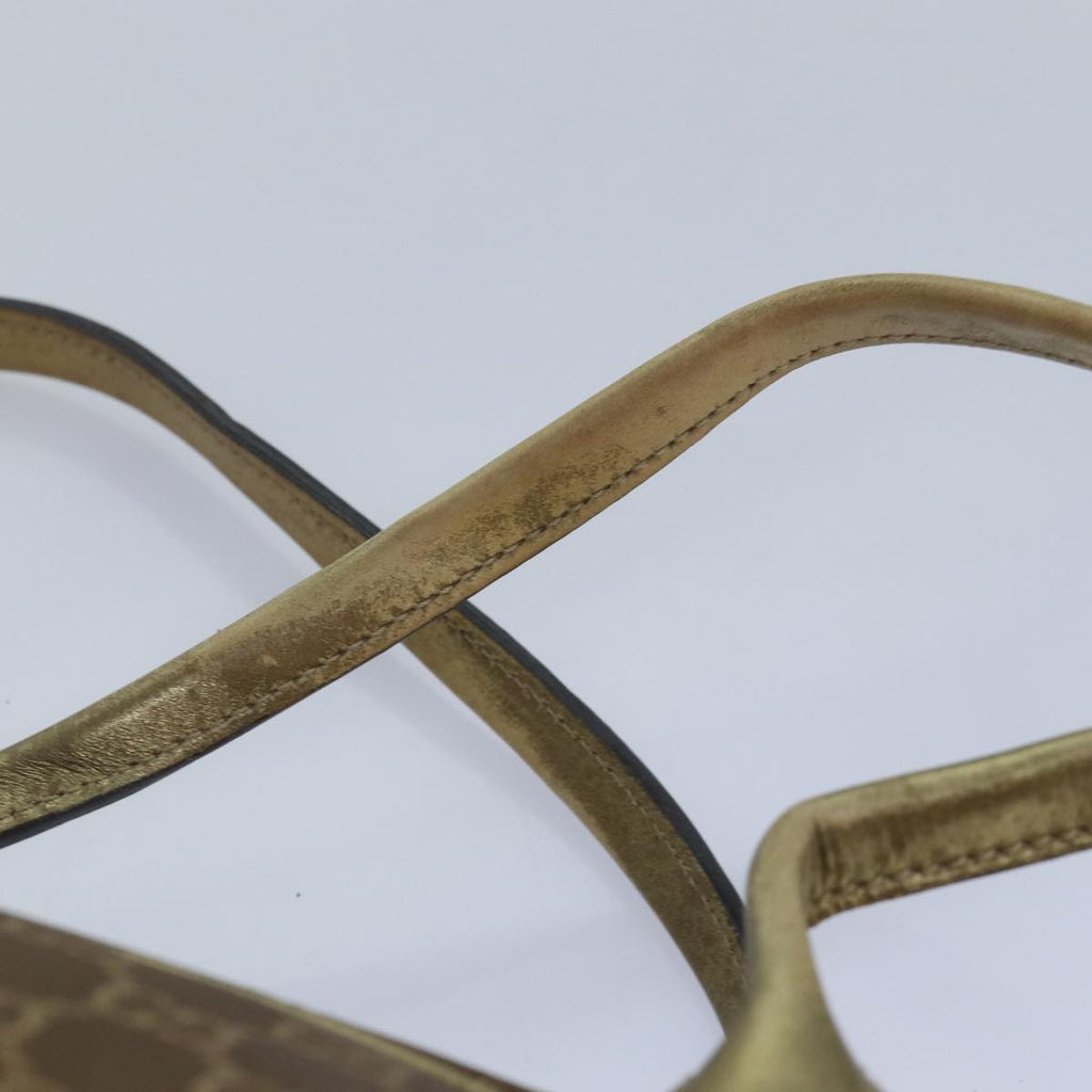 GUCCI GG Canvas Pretty Hand Bag Gold Tone Gold 161720 yk14353