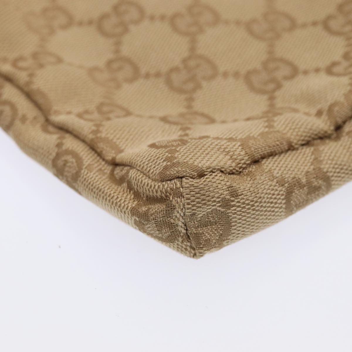 GUCCI GG Canvas Sherry Line Waist bag Beige Brown gold 28566 yk14366