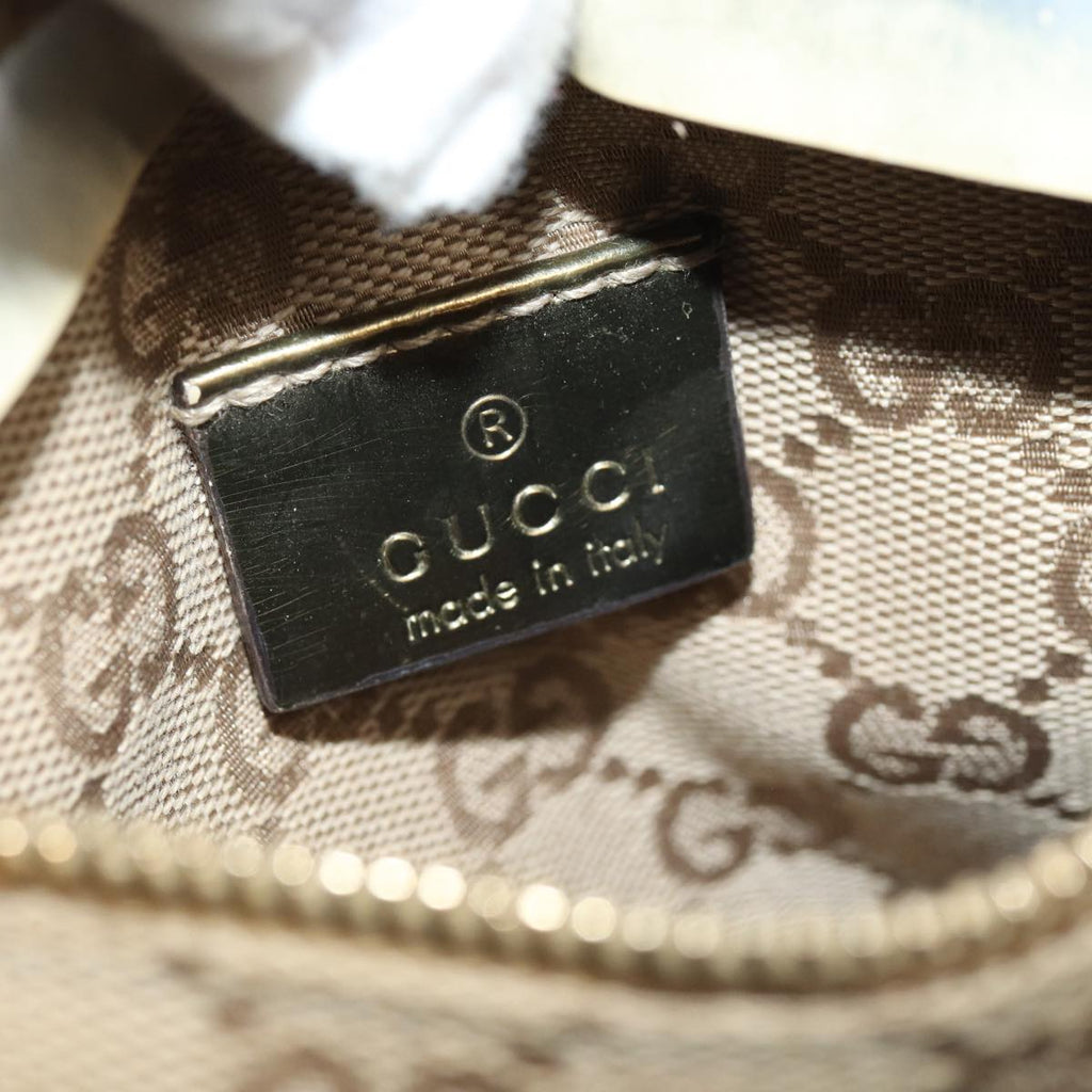 GUCCI GG Canvas Sherry Line Waist bag Beige Brown gold 28566 yk14366