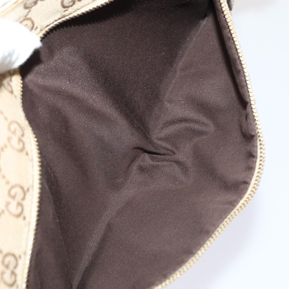 GUCCI GG Canvas Sherry Line Waist bag Beige Brown gold 28566 yk14366
