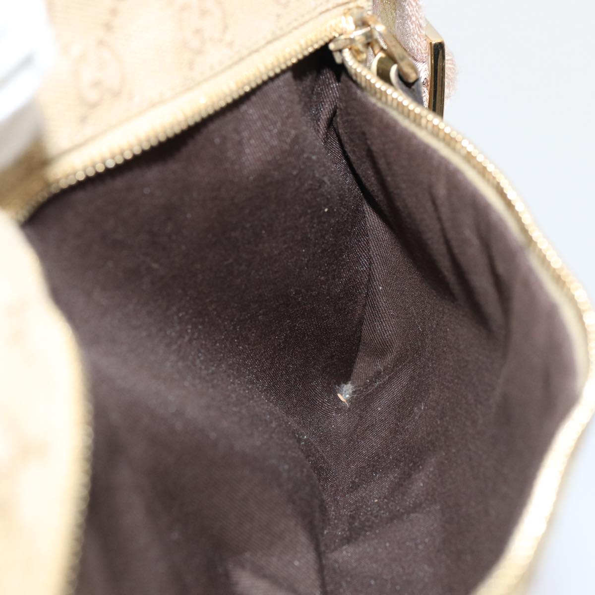 GUCCI GG Canvas Sherry Line Waist bag Beige Brown gold 28566 yk14366