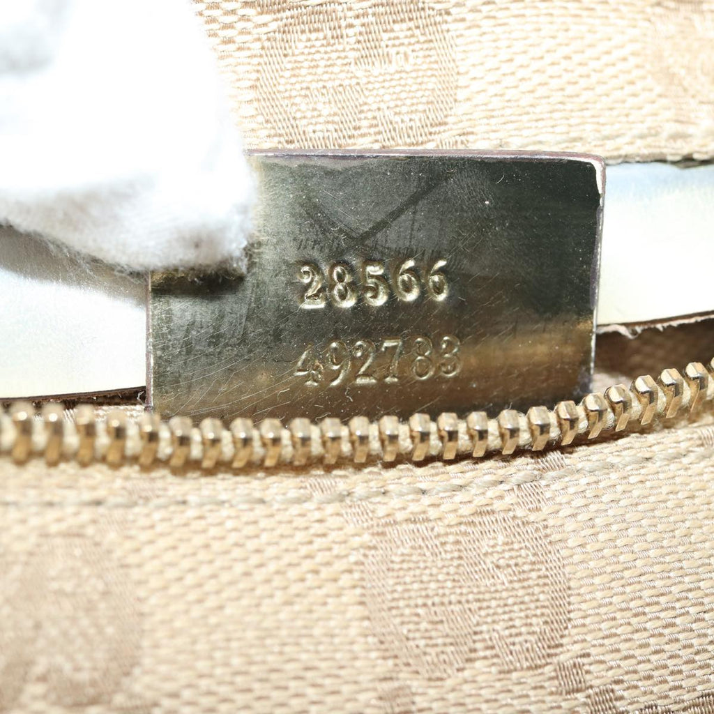 GUCCI GG Canvas Sherry Line Waist bag Beige Brown gold 28566 yk14366