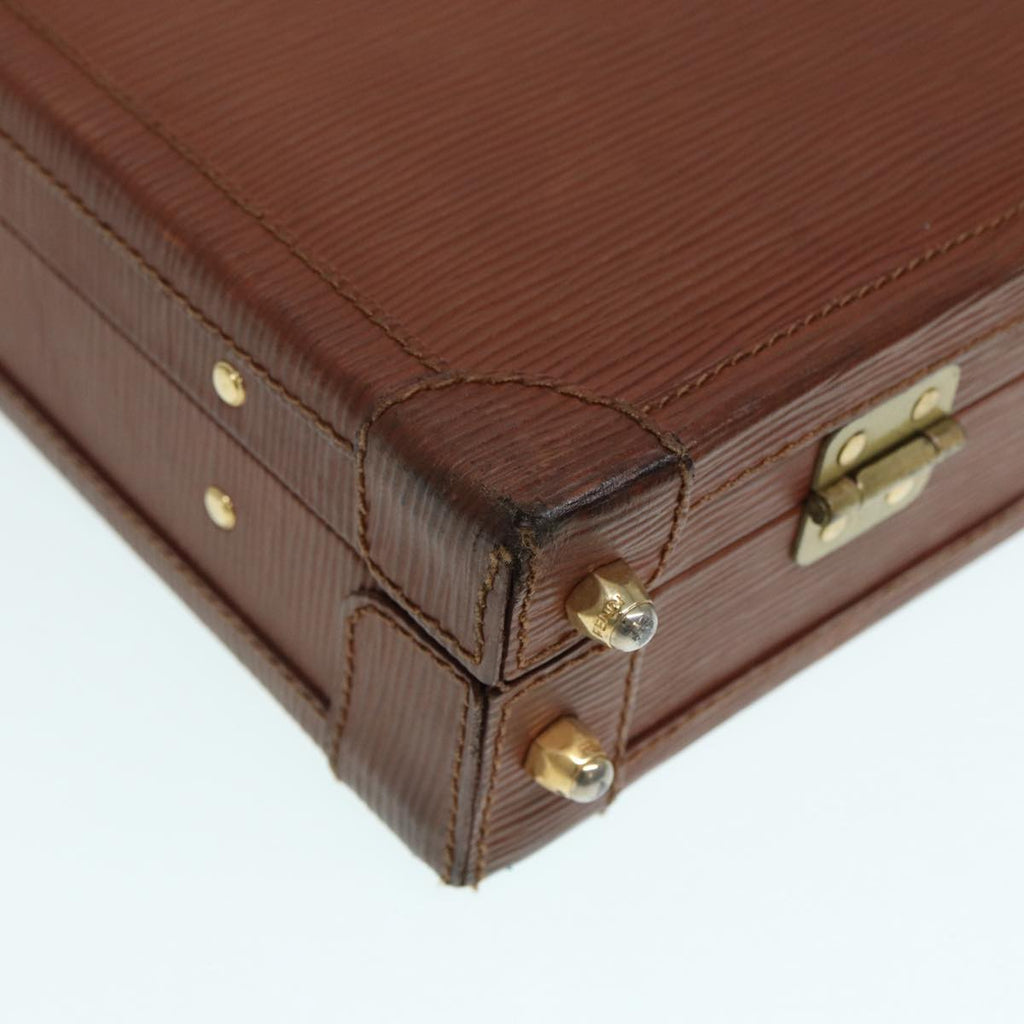 FENDI Business Bag Leather Brown yk14372
