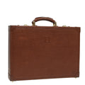 FENDI Business Bag Leather Brown yk14372