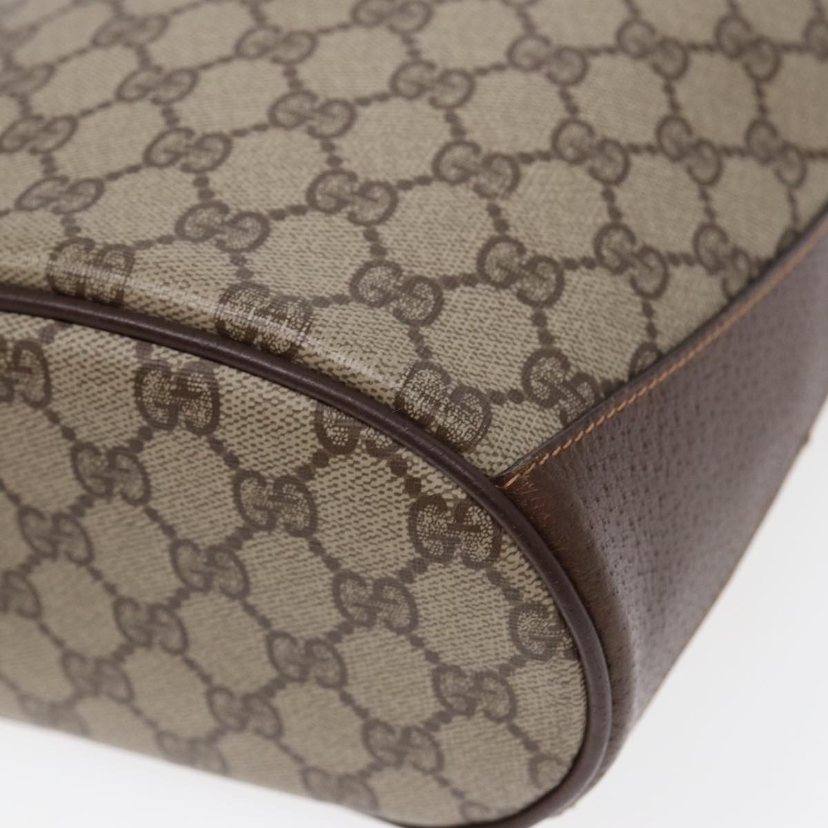 GUCCI GG Supreme Web Sherry Line Shoulder Bag PVC Beige 40 02 081 yk14383