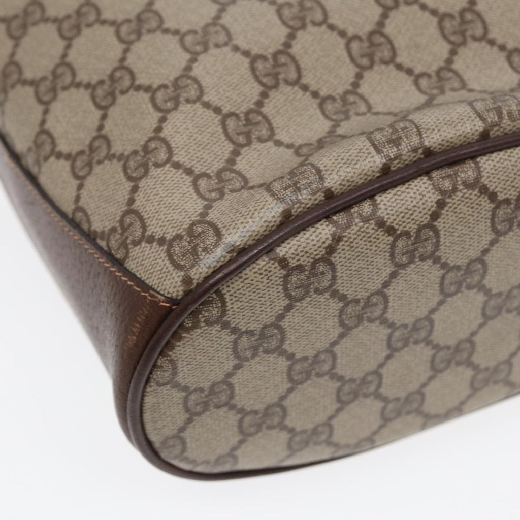 GUCCI GG Supreme Web Sherry Line Shoulder Bag PVC Beige 40 02 081 yk14383