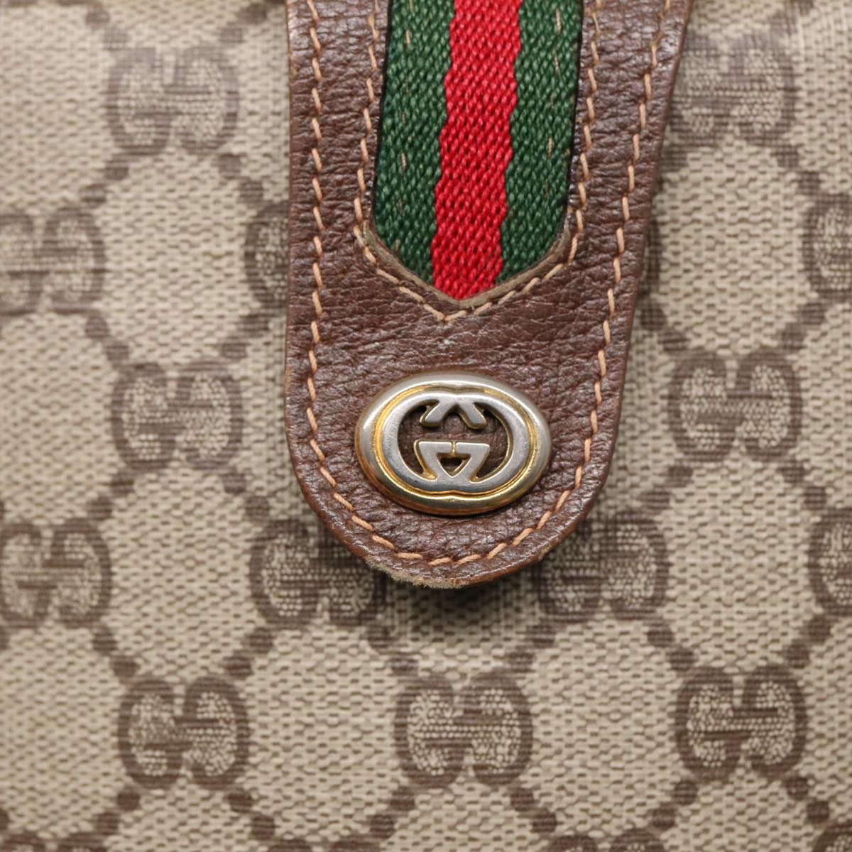 GUCCI GG Supreme Web Sherry Line Shoulder Bag PVC Beige 40 02 081 yk14383