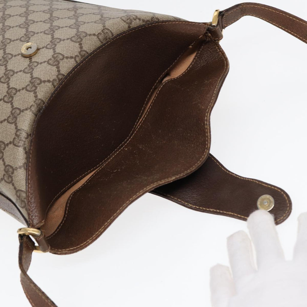GUCCI GG Supreme Web Sherry Line Shoulder Bag PVC Beige 40 02 081 yk14383