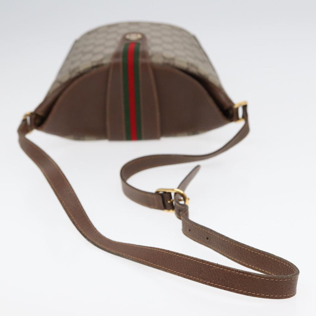 GUCCI GG Supreme Web Sherry Line Shoulder Bag PVC Beige 40 02 081 yk14383