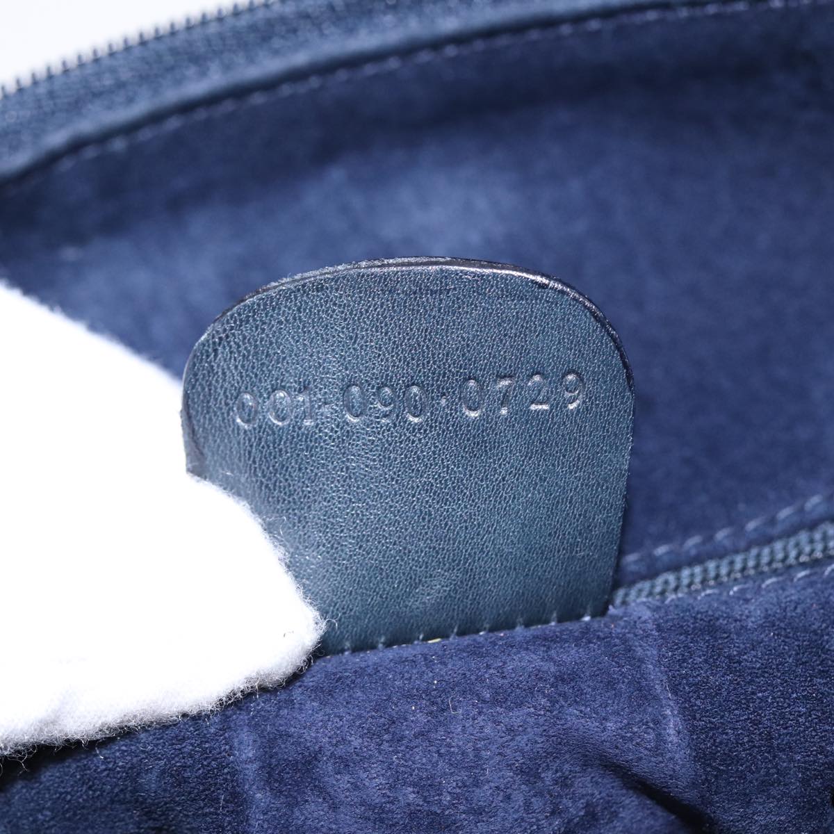 GUCCI Shoulder Bag Leather Navy Gold 001 090 0729 yk14384