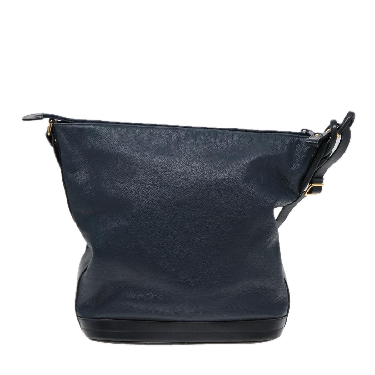 GUCCI Shoulder Bag Leather Navy Gold 001 090 0729 yk14384