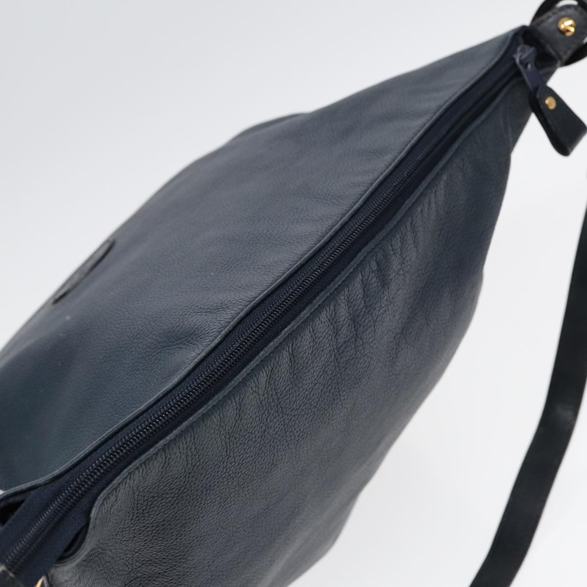 GUCCI Shoulder Bag Leather Navy Gold 001 090 0729 yk14384