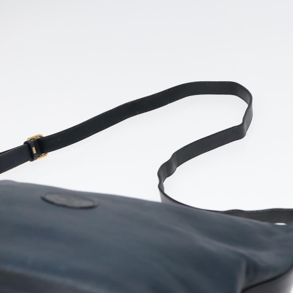 GUCCI Shoulder Bag Leather Navy Gold 001 090 0729 yk14384