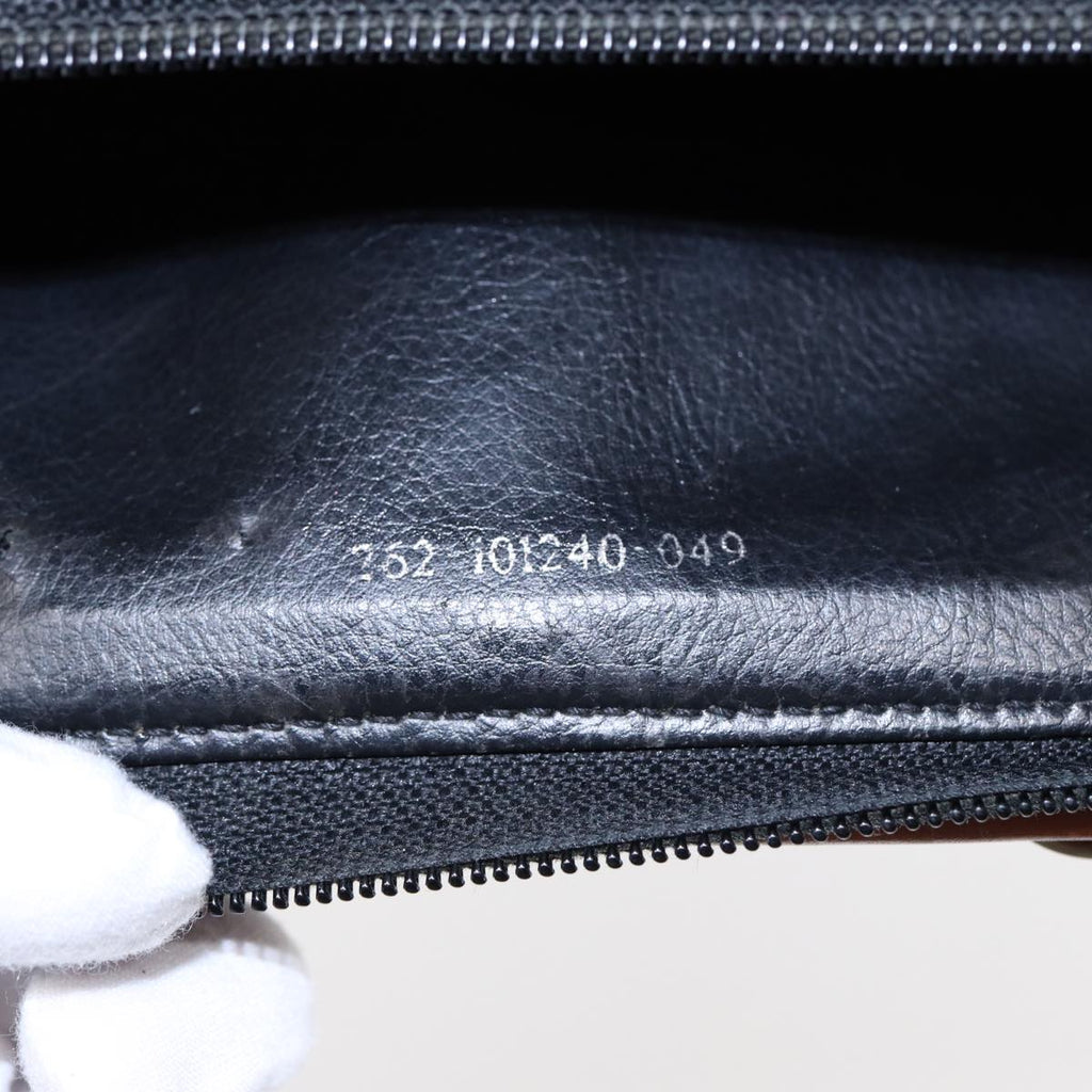 FENDI Pecan Canvas Mini Hand Bag Brown Black gold yk14400