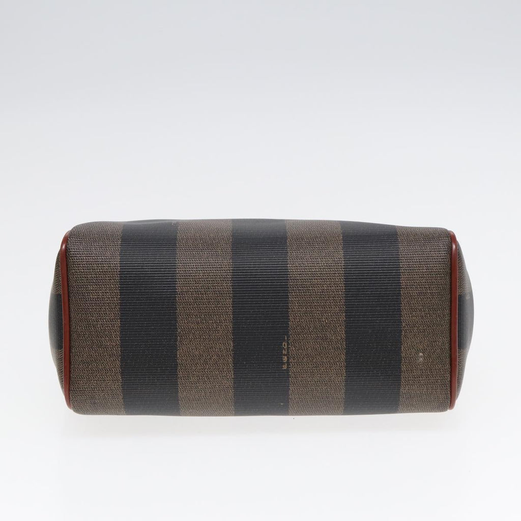 FENDI Pecan Canvas Mini Hand Bag Brown Black gold yk14400