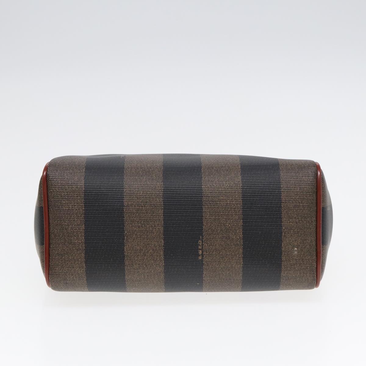 FENDI Pecan Canvas Mini Hand Bag Brown Black gold yk14400