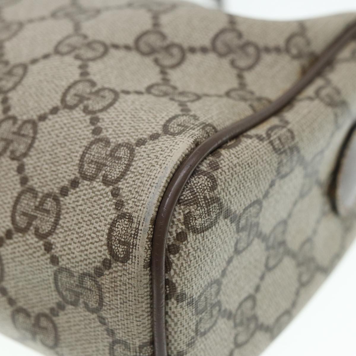 GUCCI GG Supreme Web Sherry Line Shoulder Bag PVC Beige 89 02 017 yk14402