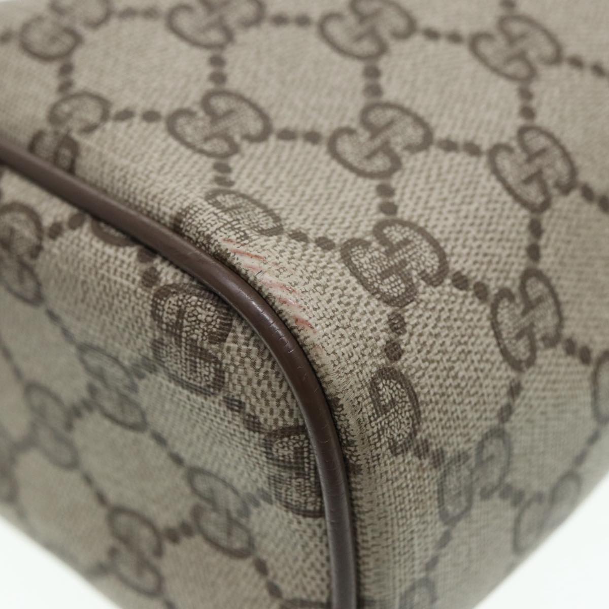 GUCCI GG Supreme Web Sherry Line Shoulder Bag PVC Beige 89 02 017 yk14402