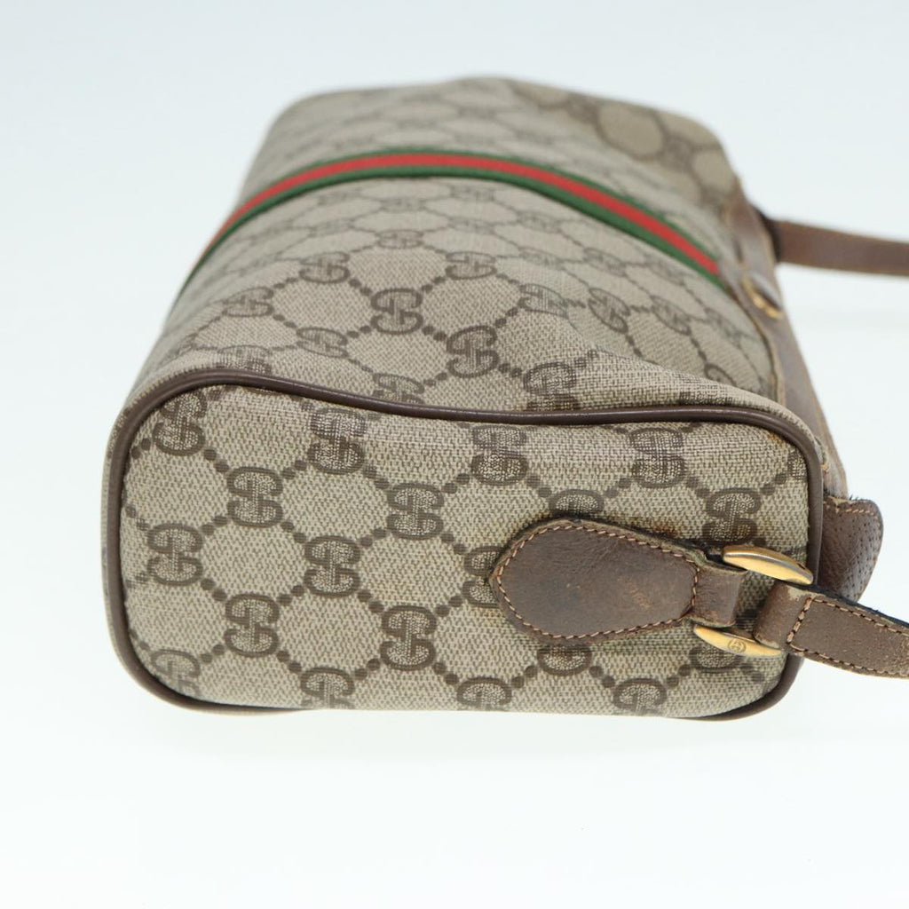 GUCCI GG Supreme Web Sherry Line Shoulder Bag PVC Beige 89 02 017 yk14402