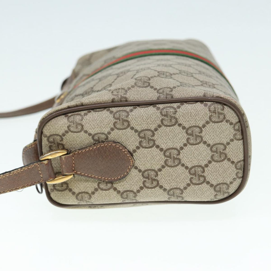 GUCCI GG Supreme Web Sherry Line Shoulder Bag PVC Beige 89 02 017 yk14402