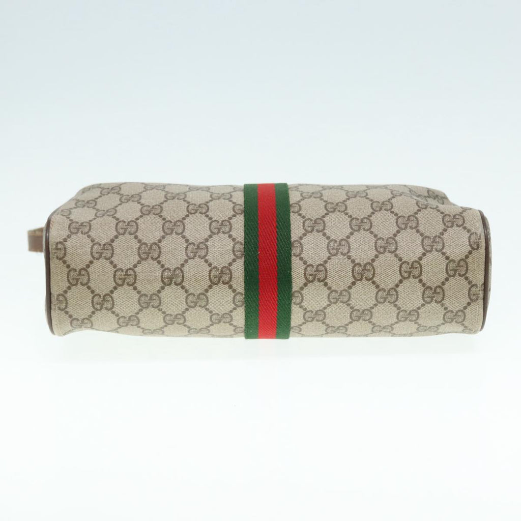 GUCCI GG Supreme Web Sherry Line Shoulder Bag PVC Beige 89 02 017 yk14402