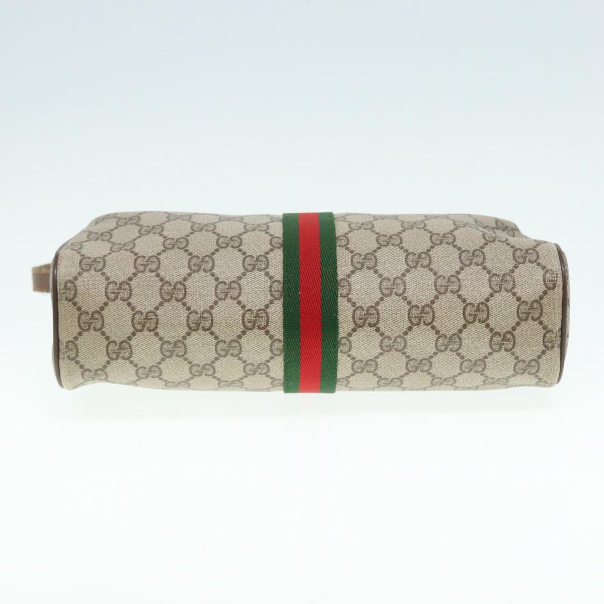 GUCCI GG Supreme Web Sherry Line Shoulder Bag PVC Beige 89 02 017 yk14402