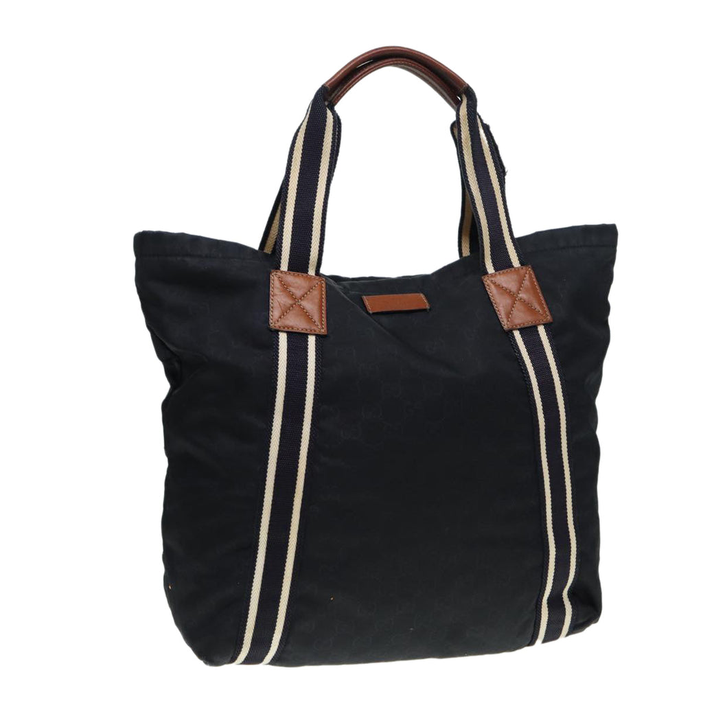 GUCCI GG Canvas Tote Bag Black Navy 189669 yk14419
