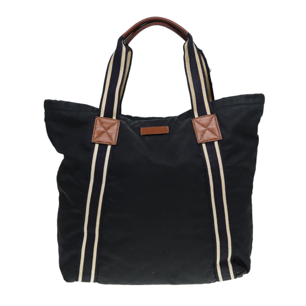 GUCCI GG Canvas Tote Bag Black Navy 189669 yk14419