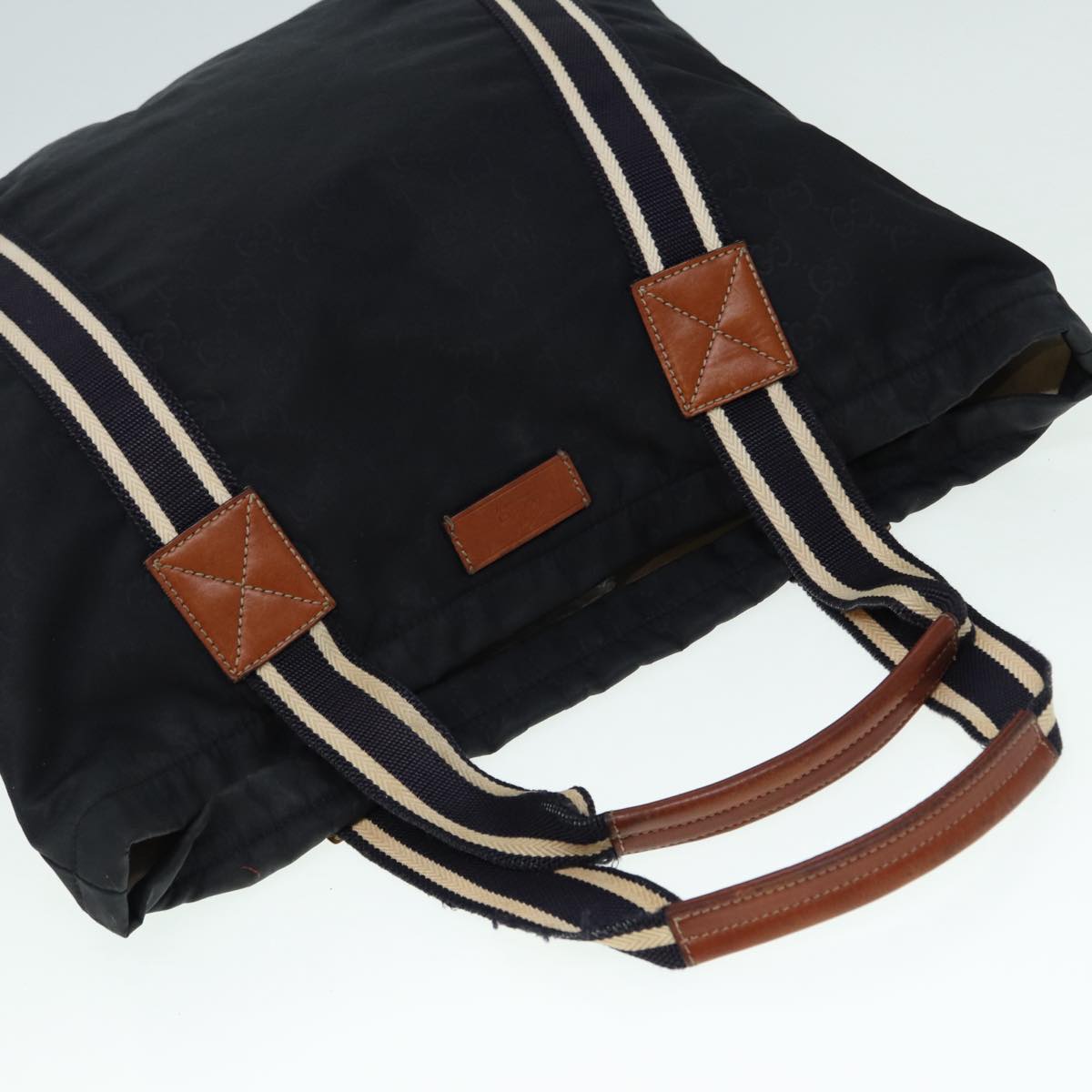 GUCCI GG Canvas Tote Bag Black Navy 189669 yk14419