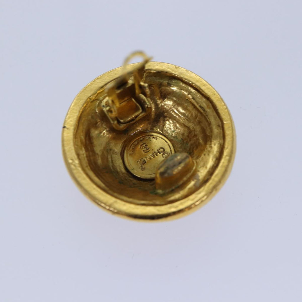 CHANEL COCO Mark Earring metal Gold CC yk14445