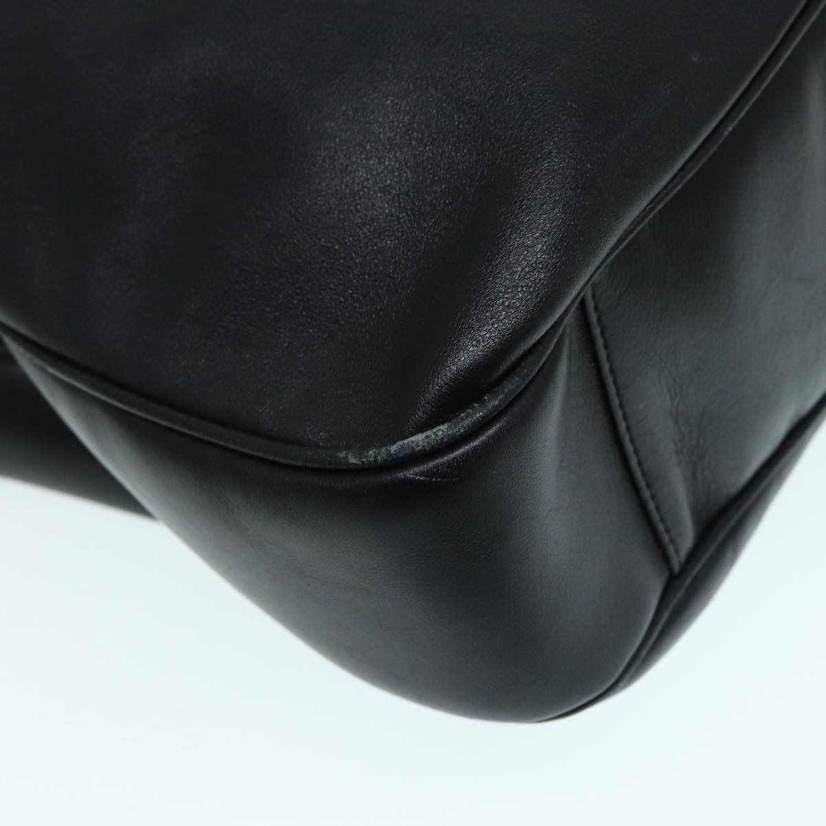 GUCCI Bamboo Hand Bag Leather Black Gold 001 3754 1577 yk14446