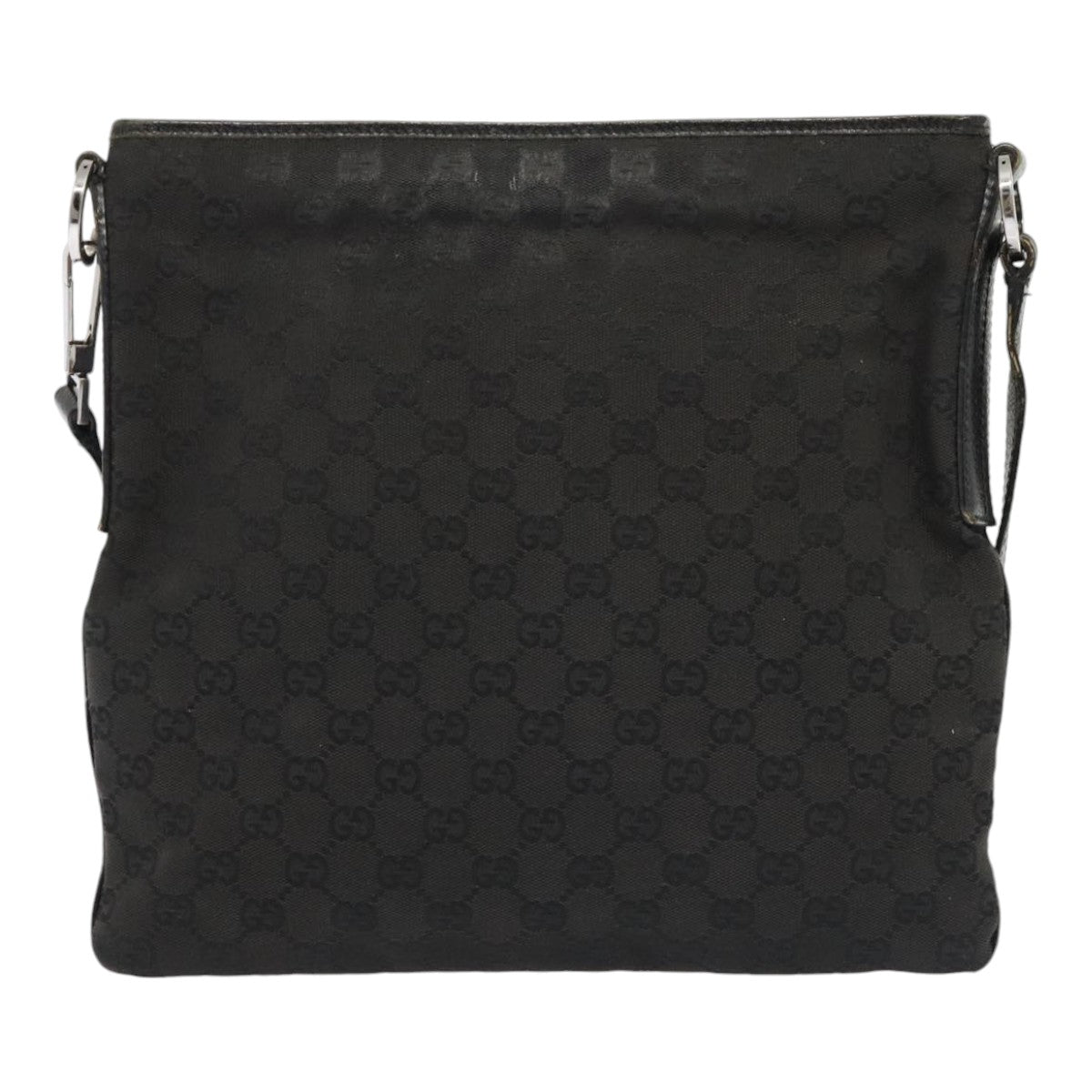 GUCCI GG Canvas Shoulder Bag Canvas Leather 2Set Black yk14479