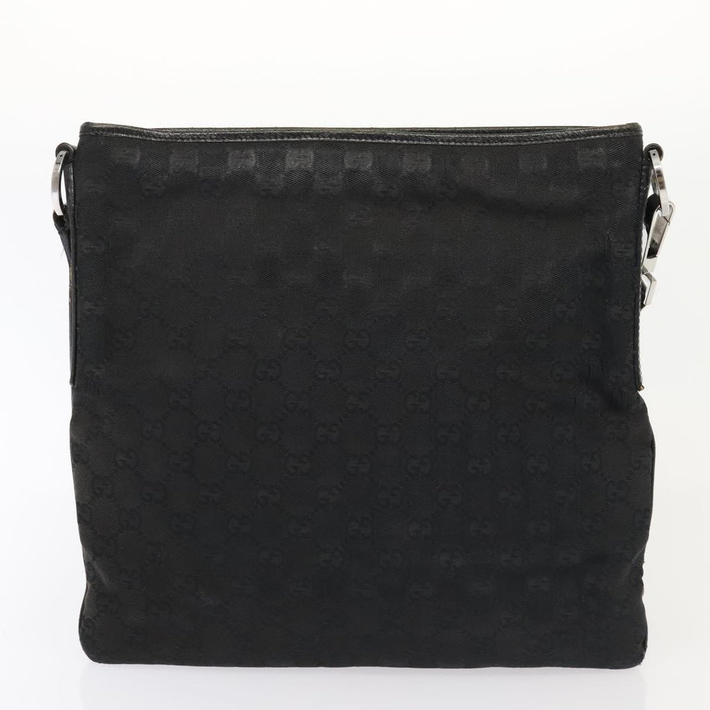 GUCCI GG Canvas Shoulder Bag Canvas Leather 2Set Black yk14479