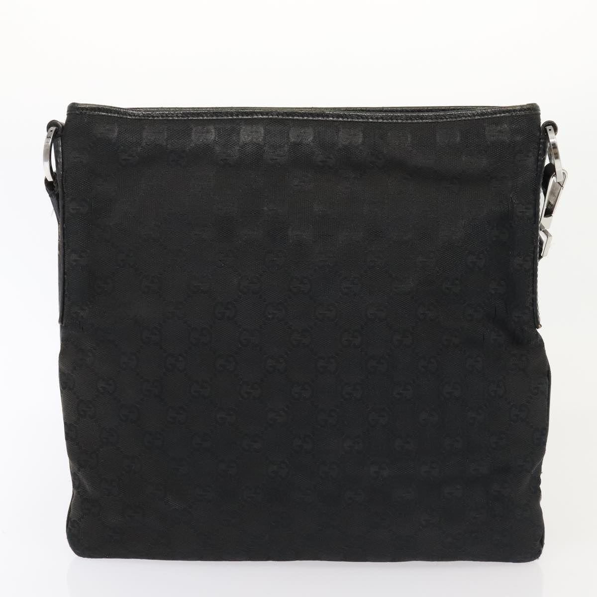 GUCCI GG Canvas Shoulder Bag Canvas Leather 2Set Black yk14479