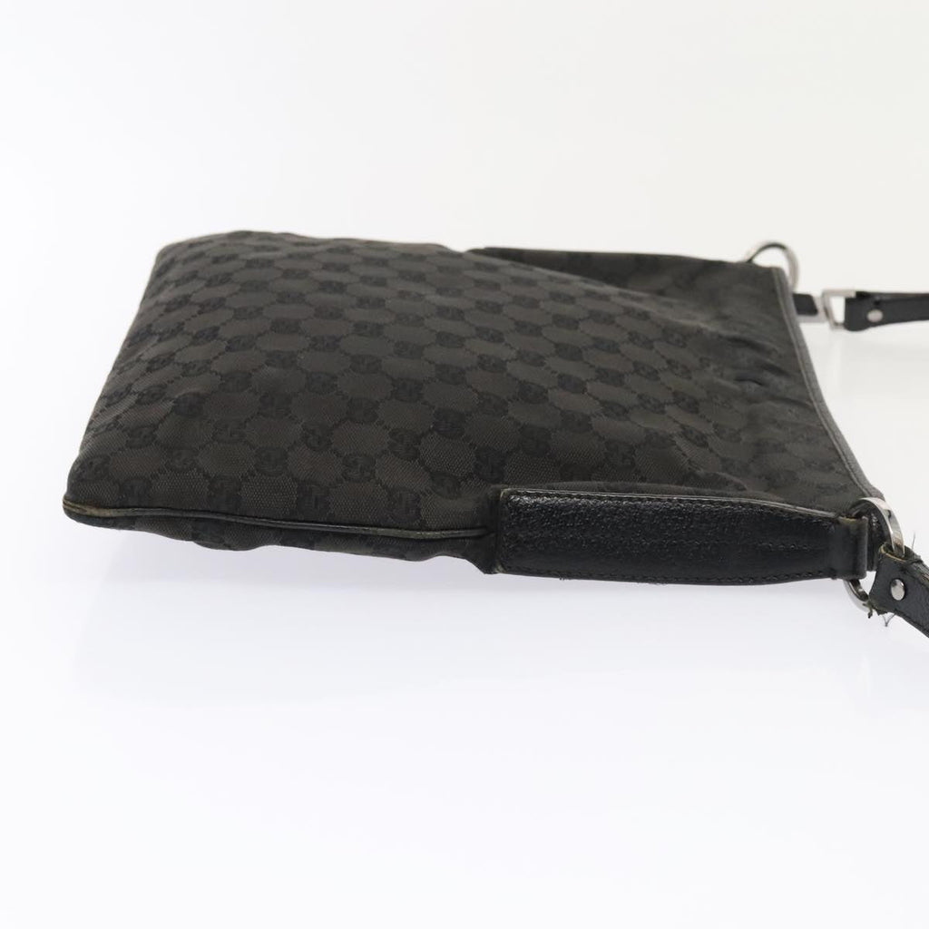 GUCCI GG Canvas Shoulder Bag Canvas Leather 2Set Black yk14479