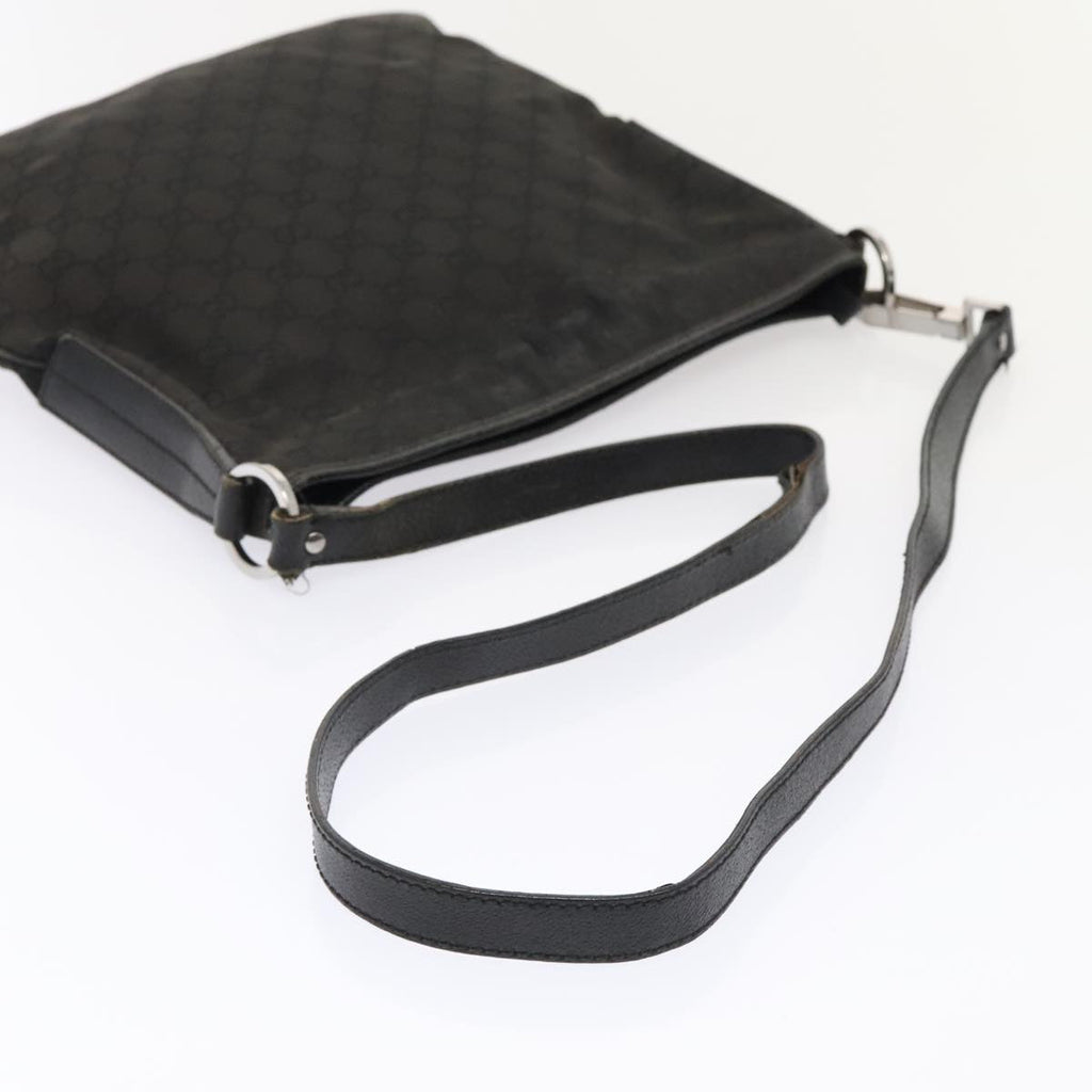 GUCCI GG Canvas Shoulder Bag Canvas Leather 2Set Black yk14479