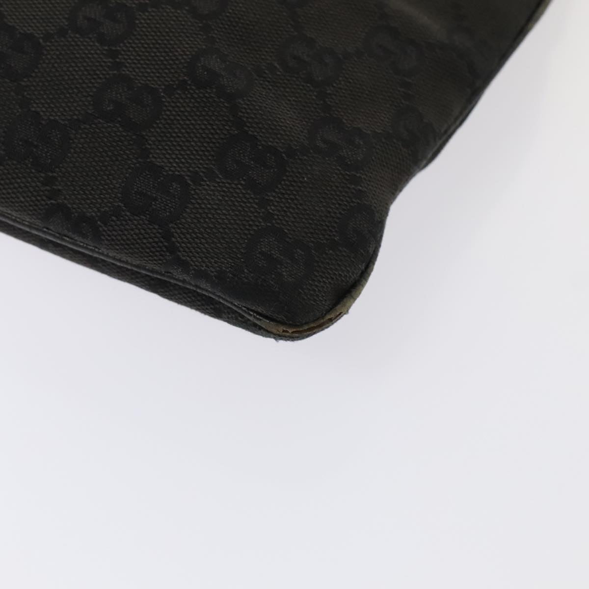 GUCCI GG Canvas Shoulder Bag Canvas Leather 2Set Black yk14479