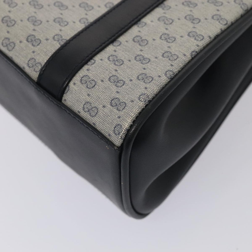 GUCCI Micro GG Supreme Hand Bag PVC Navy Gold 000 46 4857 yk14482