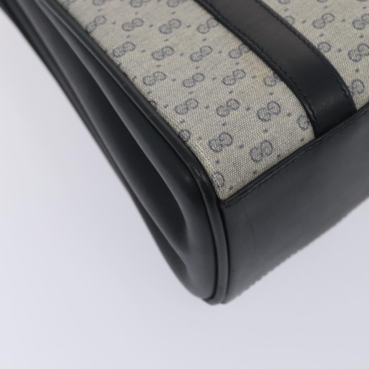 GUCCI Micro GG Supreme Hand Bag PVC Navy Gold 000 46 4857 yk14482