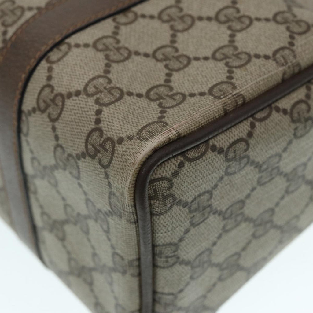 GUCCI GG Supreme Web Sherry Line Boston Bag PVC Beige Red 69 02 006 yk14489