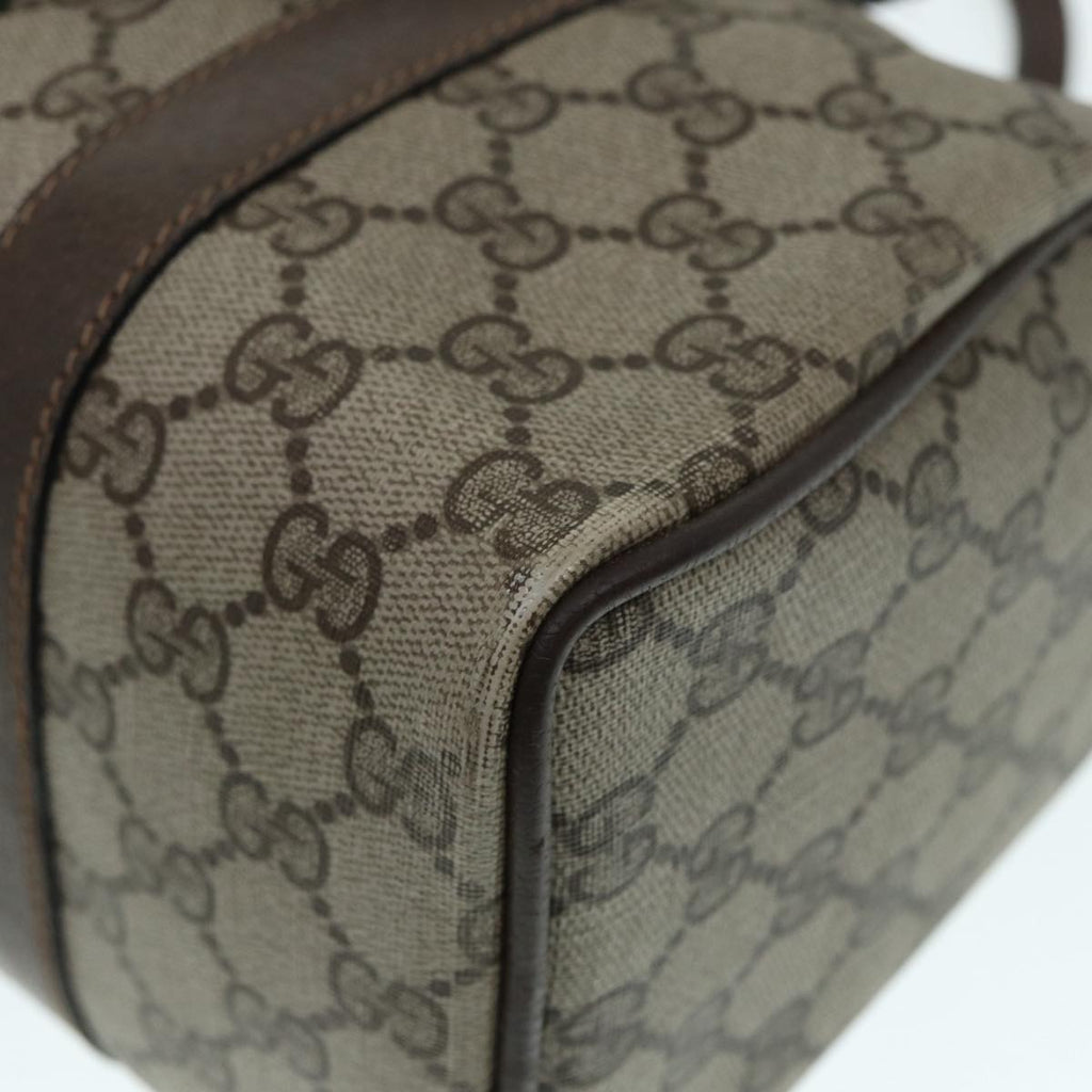GUCCI GG Supreme Web Sherry Line Boston Bag PVC Beige Red 69 02 006 yk14489