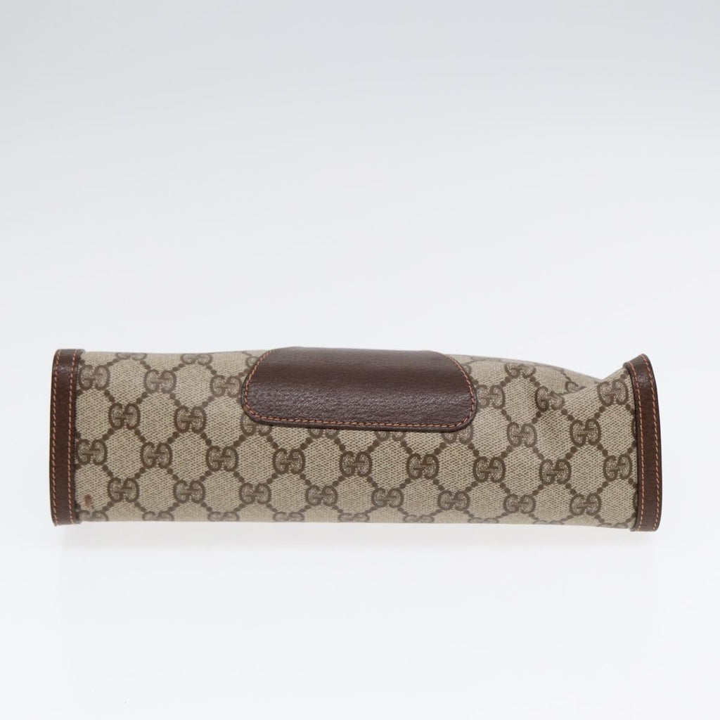 GUCCI GG Supreme Web Sherry Line Clutch Bag PVC Beige 156 01 033 yk14501