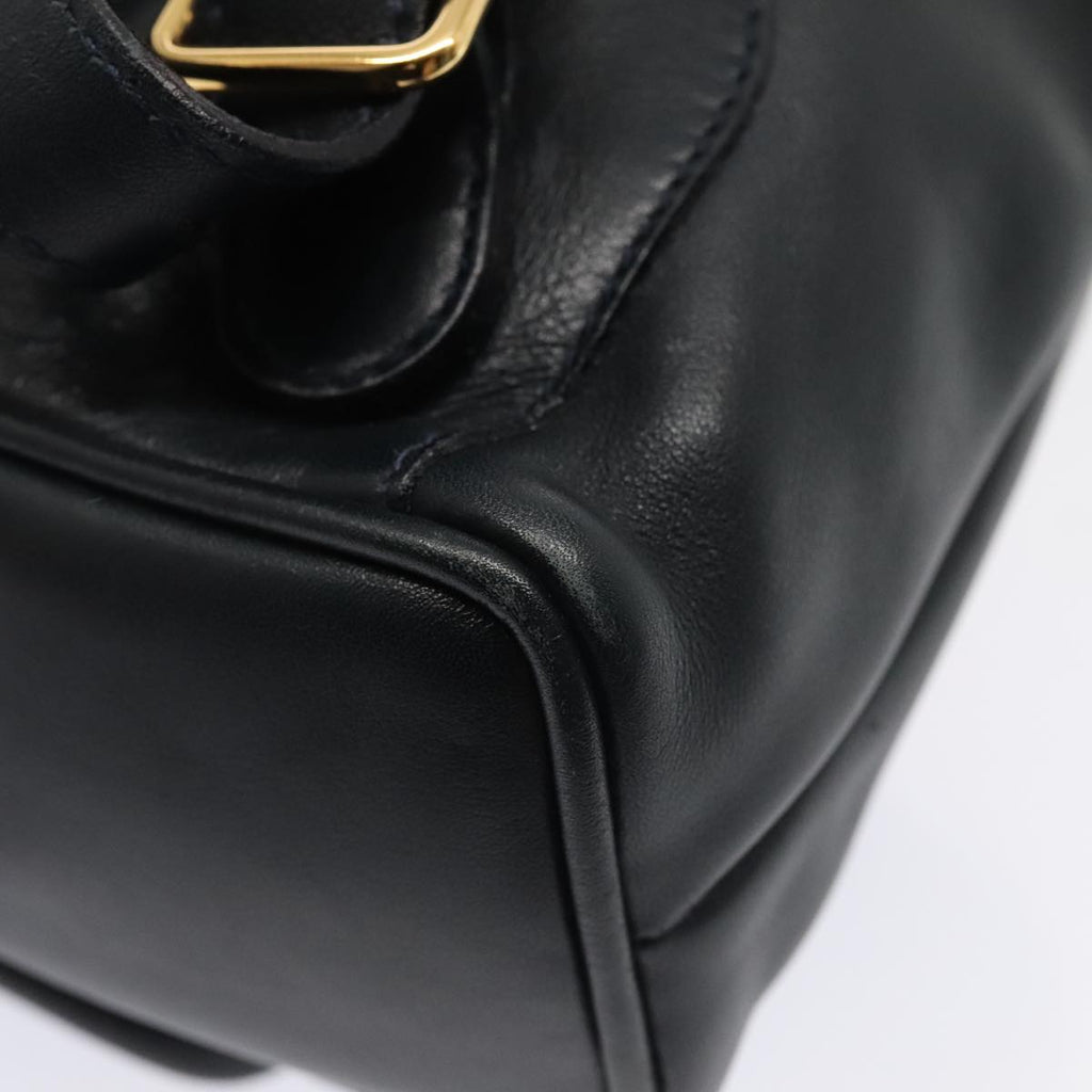 GUCCI Bamboo Backpack Leather Navy Gold 003 1705 0030 yk14502